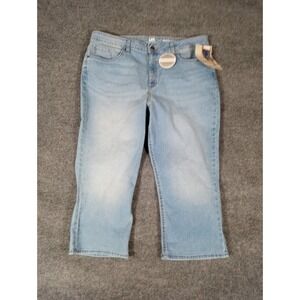 Lee Riders Women's Mid Rise Capri Jeans Light Wash Size 16 New W36 L21